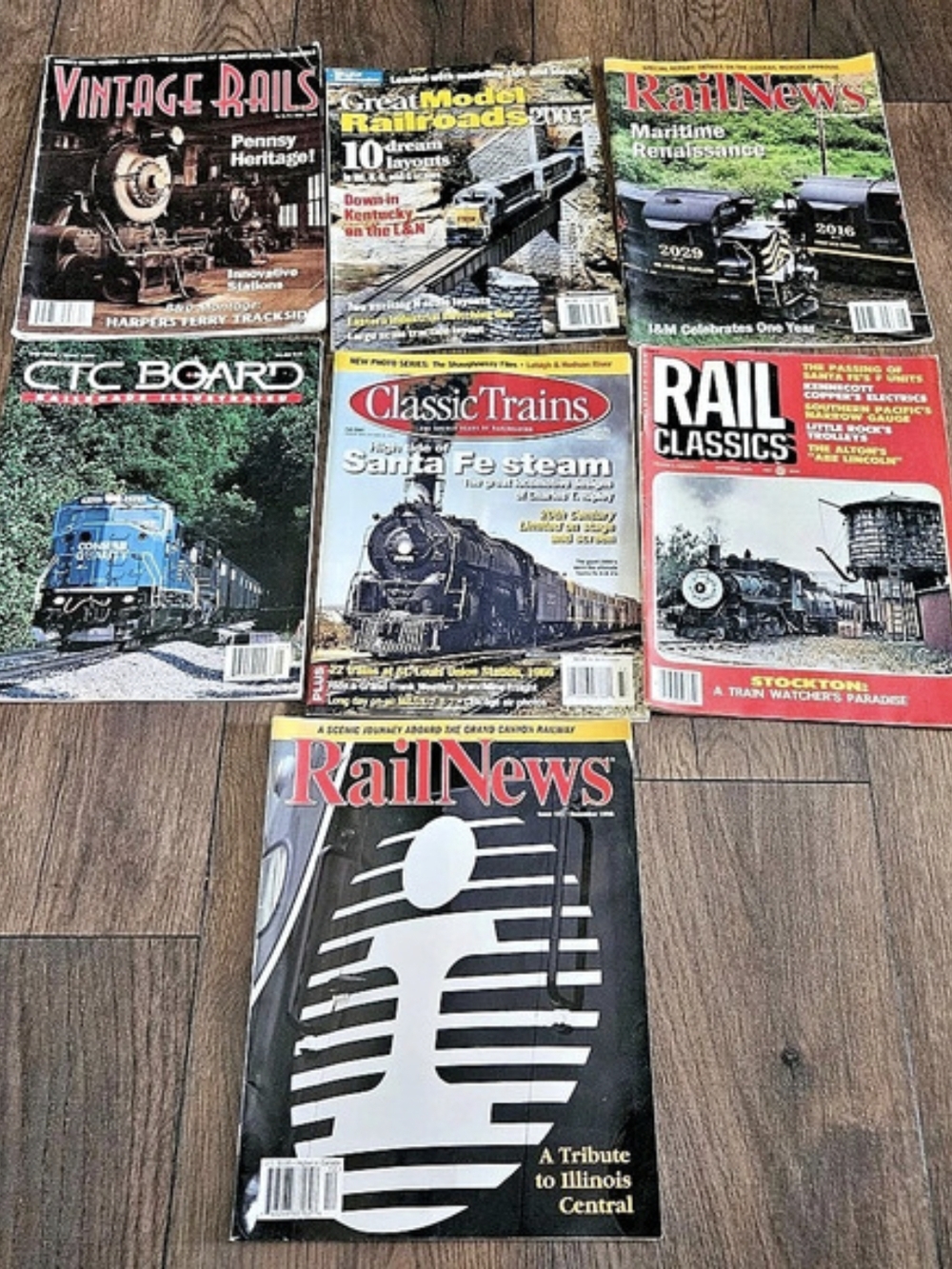 Lot Of 7 Railway And Train Magazines